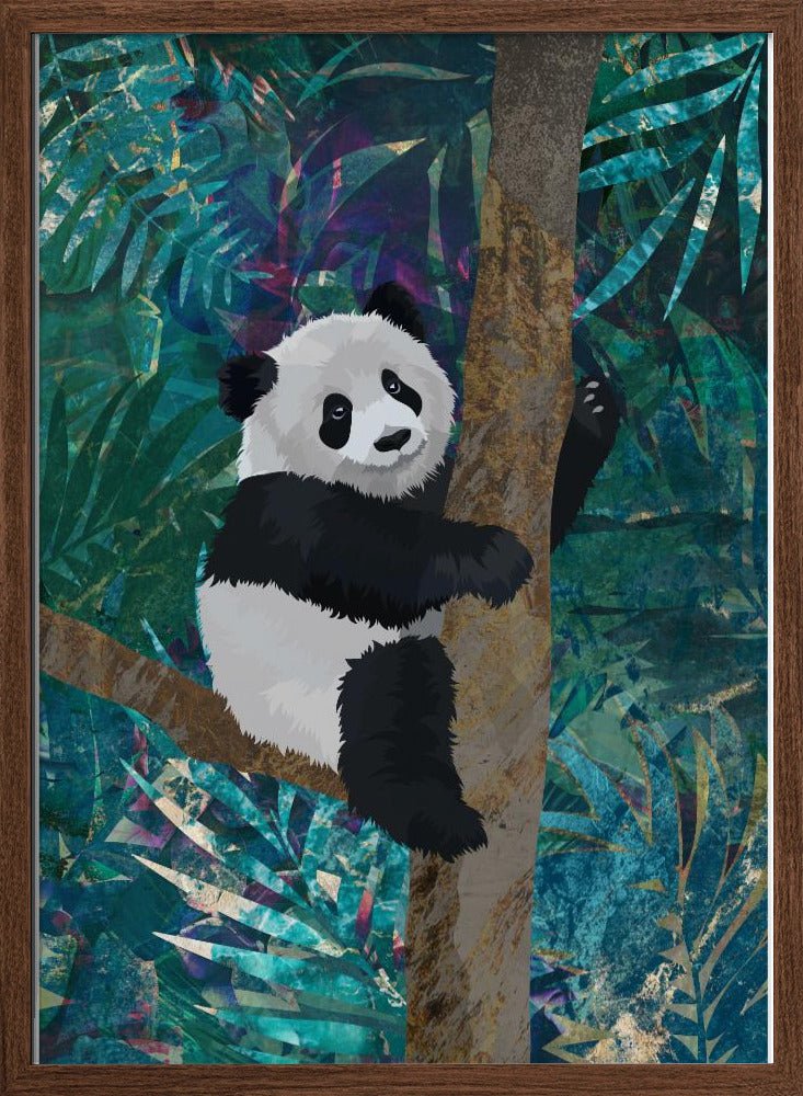 Jungle Panda - Stretched Canvas, Poster or Fine Art Print - I Heart Wall Art - Poster Print, Canvas Print or Framed Art Print