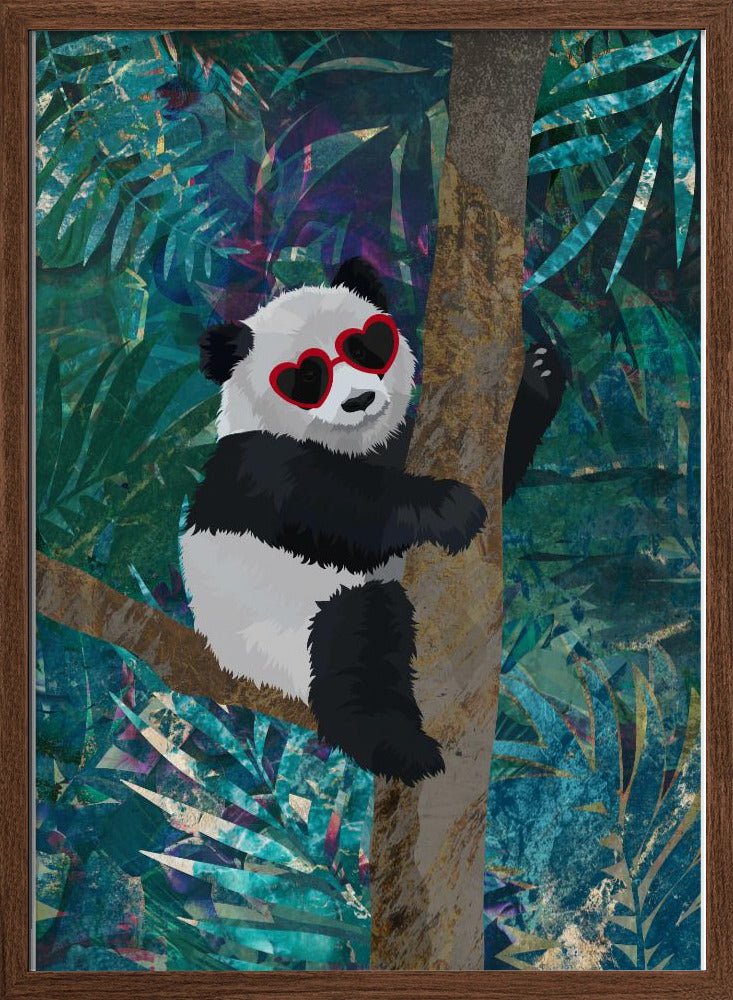 Jungle Panda - Stretched Canvas, Poster or Fine Art Print - I Heart Wall Art - Poster Print, Canvas Print or Framed Art Print