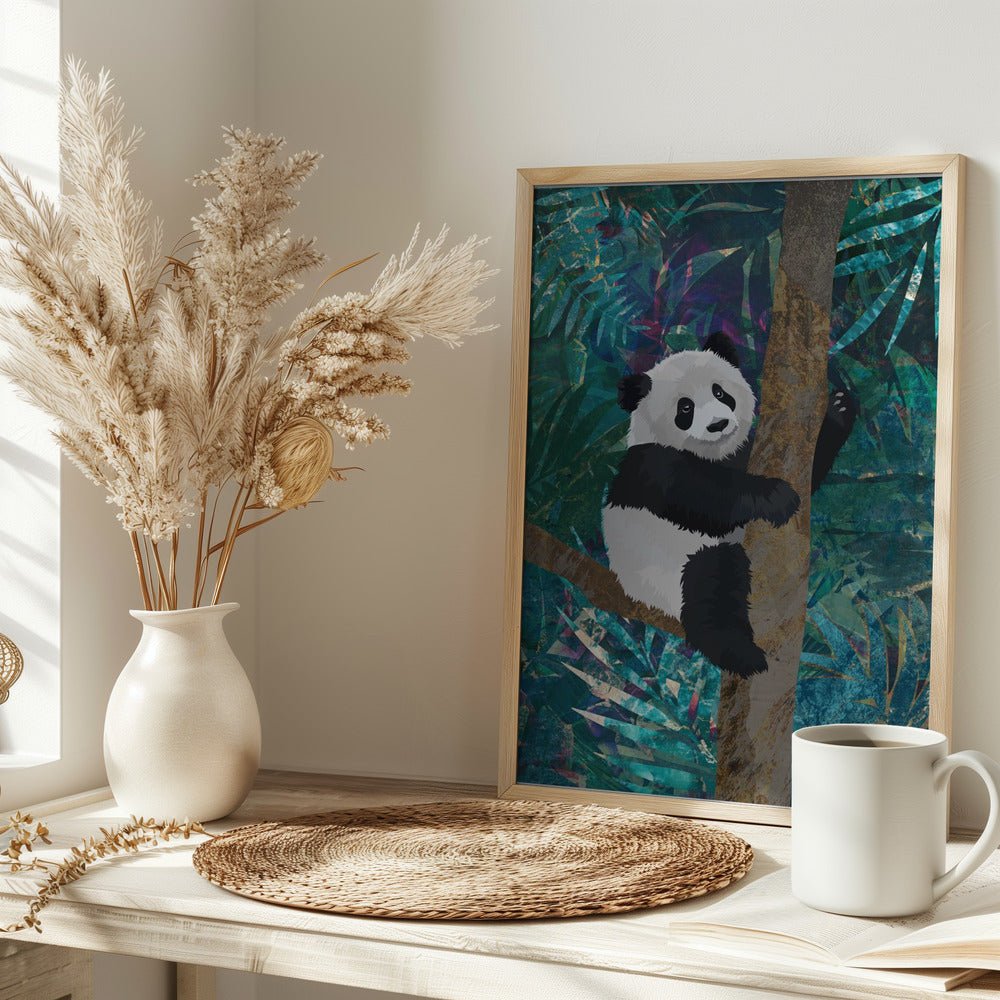 Jungle Panda - Stretched Canvas, Poster or Fine Art Print - I Heart Wall Art - Poster Print, Canvas Print or Framed Art Print