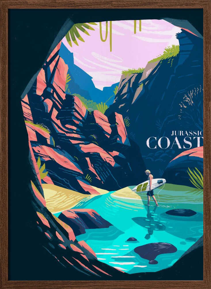 Jurassic Coast - Stretched Canvas, Poster or Fine Art Print - I Heart Wall Art - Poster Print, Canvas Print or Framed Art Print
