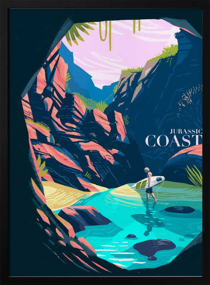 Jurassic Coast - Stretched Canvas, Poster or Fine Art Print - I Heart Wall Art - Poster Print, Canvas Print or Framed Art Print
