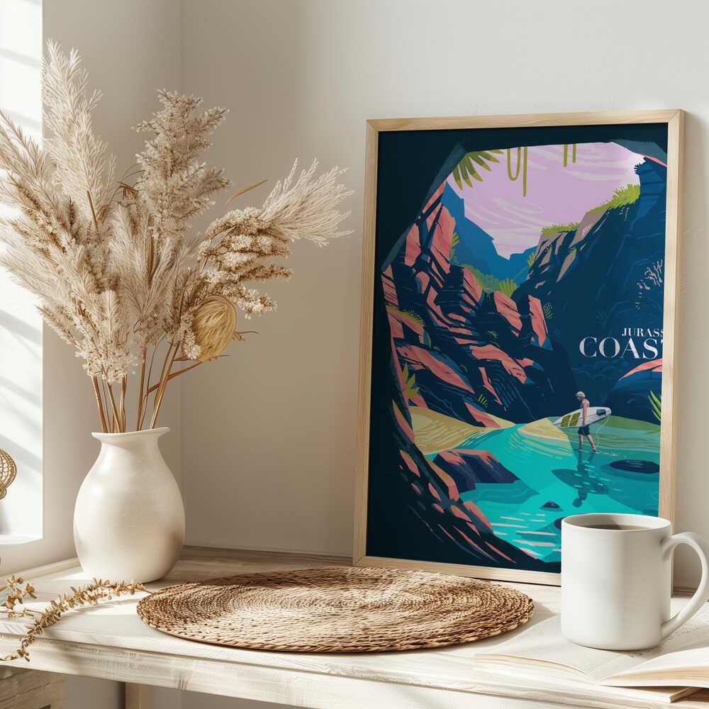 Jurassic Coast - Stretched Canvas, Poster or Fine Art Print - I Heart Wall Art - Poster Print, Canvas Print or Framed Art Print