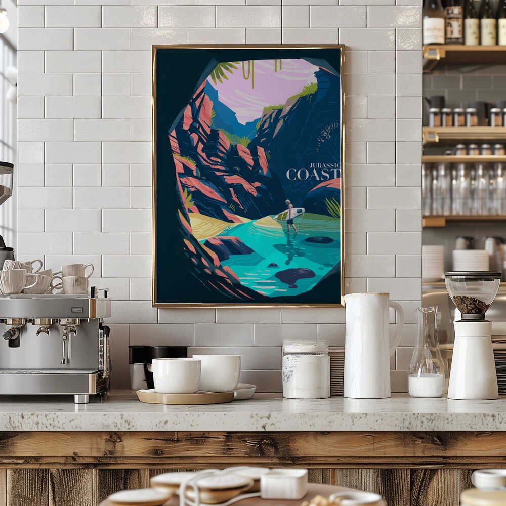 Jurassic Coast - Stretched Canvas, Poster or Fine Art Print - I Heart Wall Art - Poster Print, Canvas Print or Framed Art Print