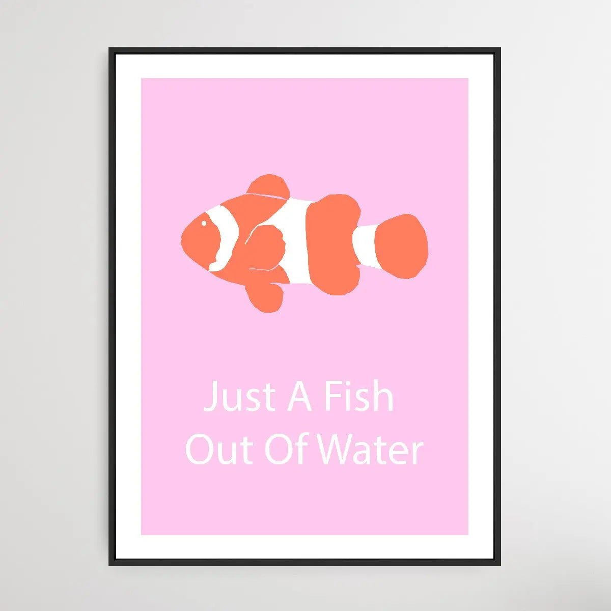 Just A Fish Out Of Water - Minimalist Koi Fish Classic Art Print - I Heart Wall Art