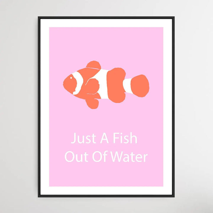 Just A Fish Out Of Water - Minimalist Koi Fish Classic Art Print - I Heart Wall Art
