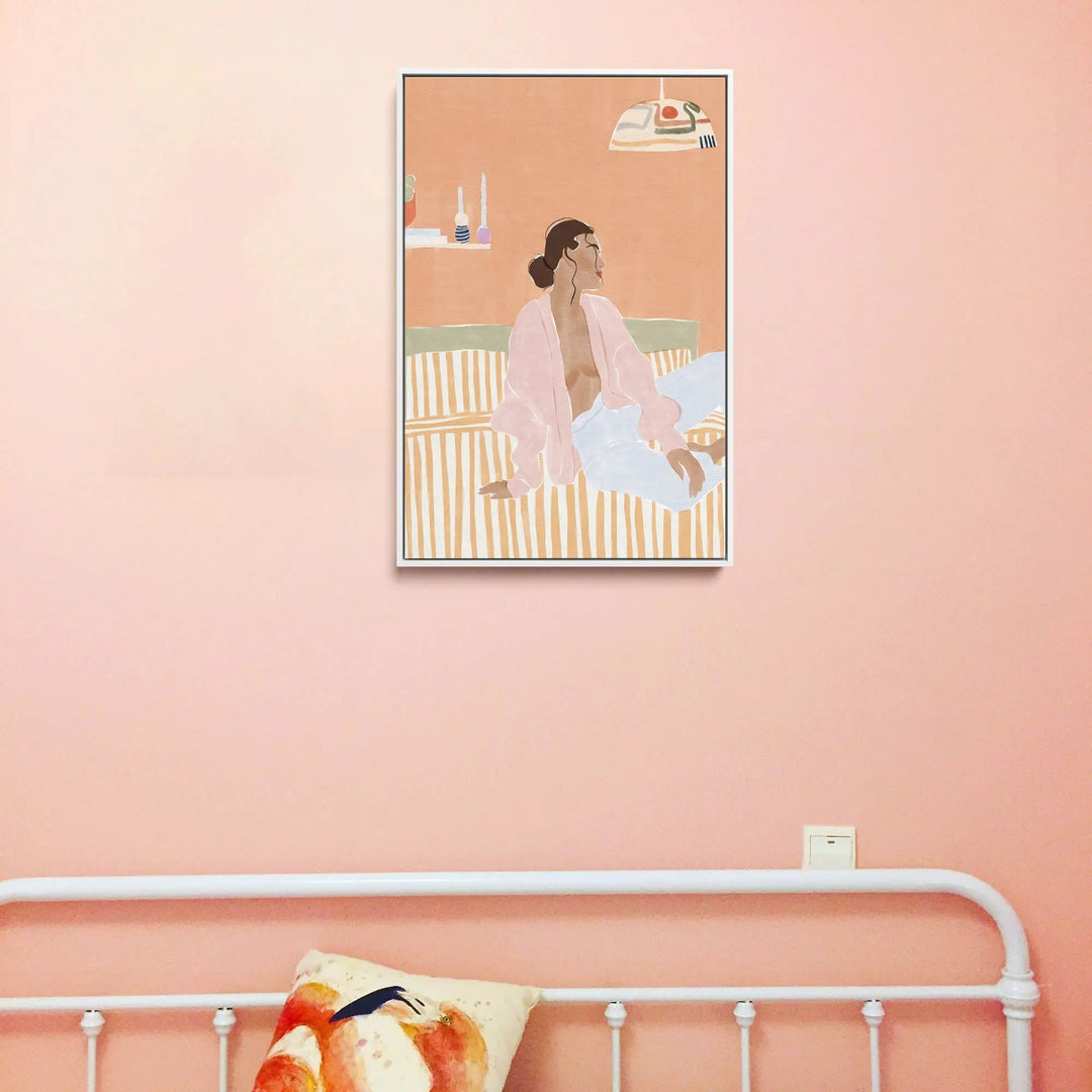 Just Let Me Chill by Ivy Green Illustrations - Stretched Canvas Print or Framed Fine Art Print - Artwork I Heart Wall Art Australia 