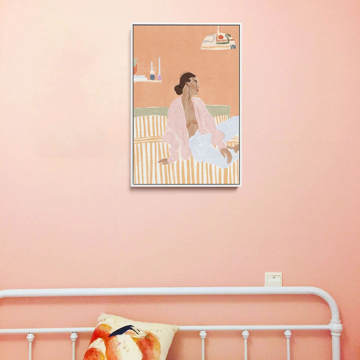 Just Let Me Chill by Ivy Green Illustrations - Stretched Canvas Print or Framed Fine Art Print - Artwork I Heart Wall Art Australia 