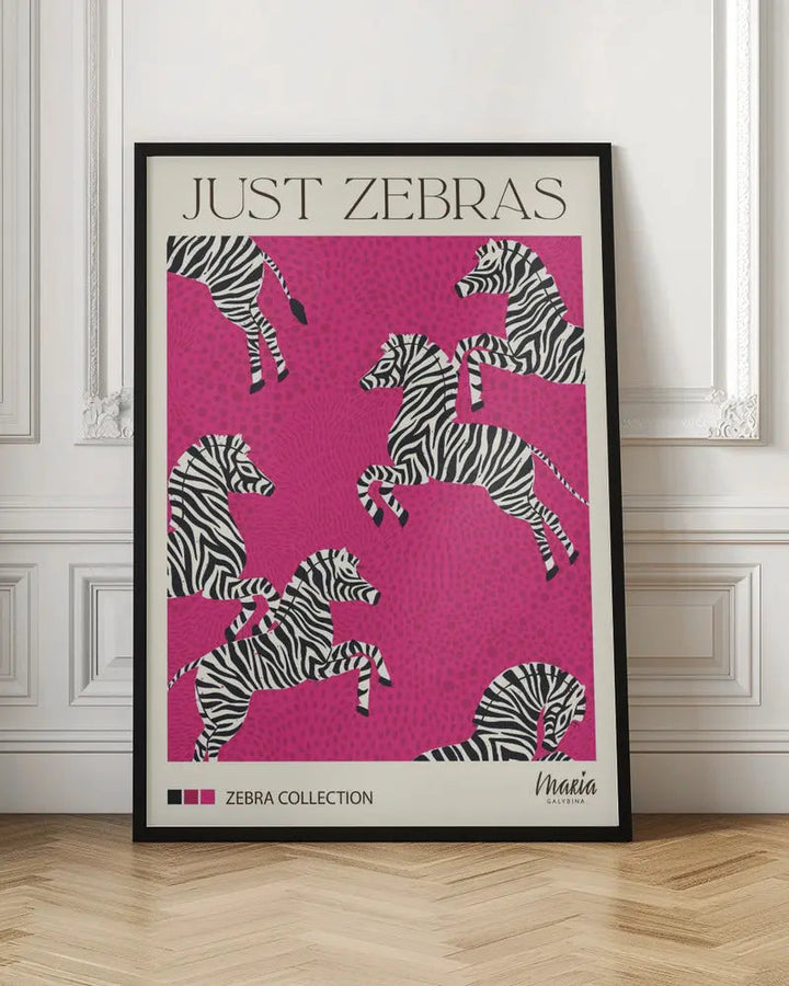JUST ZEBRAS. Zebra Collection - Stretched Canvas, Poster or Fine Art Print I Heart Wall Art