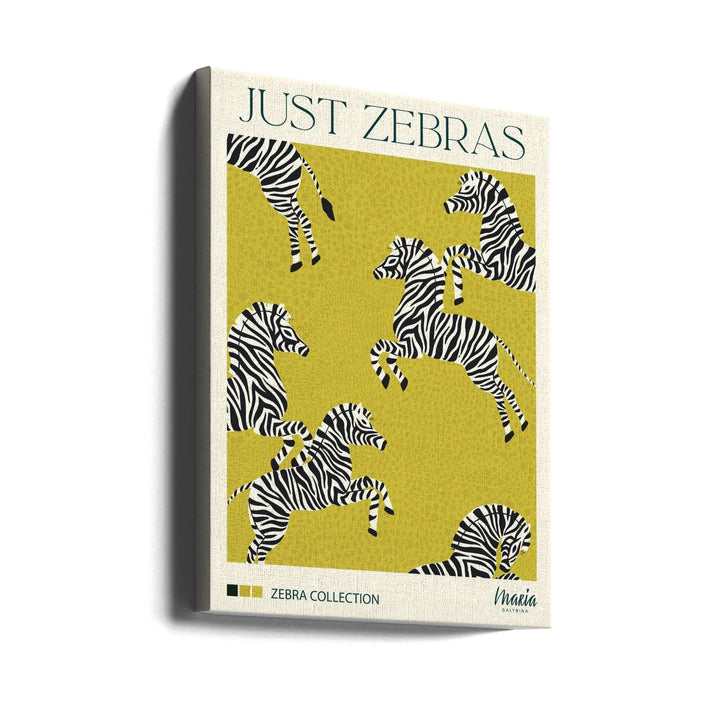 JUST ZEBRAS. Zebra Collection - Stretched Canvas, Poster or Fine Art Print I Heart Wall Art