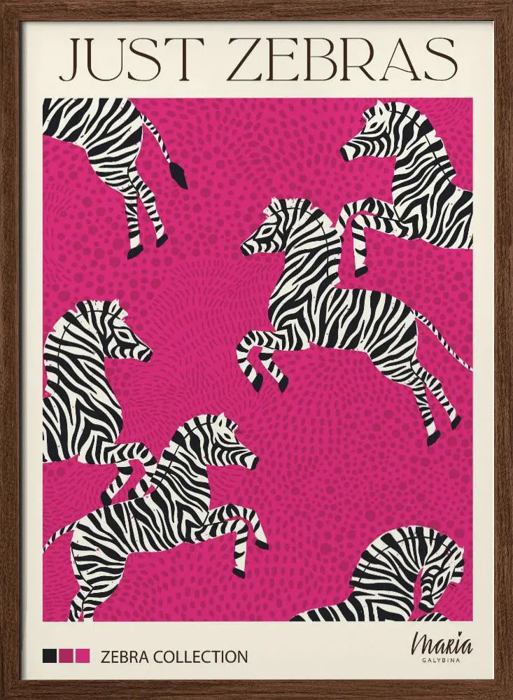 JUST ZEBRAS. Zebra Collection - Stretched Canvas, Poster or Fine Art Print I Heart Wall Art