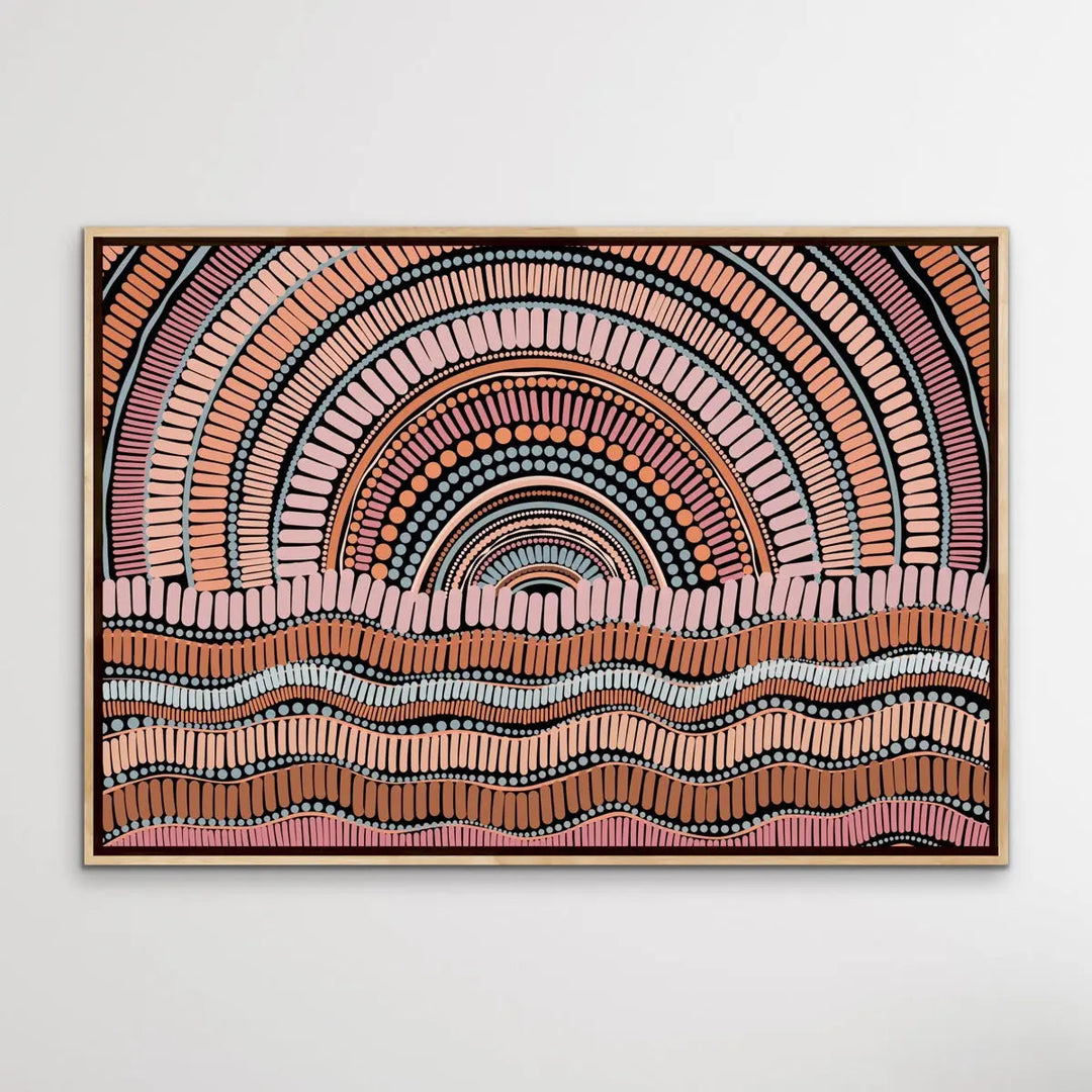Kaampa Edition Two- Dark- Aboriginal Art Print by Leah Cummins - I Heart Wall Art