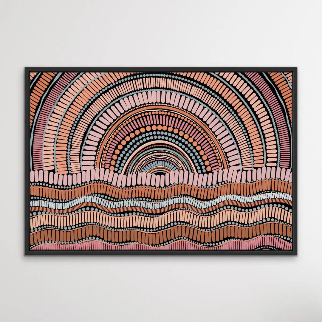 Kaampa Edition Two- Dark- Aboriginal Art Print by Leah Cummins - I Heart Wall Art