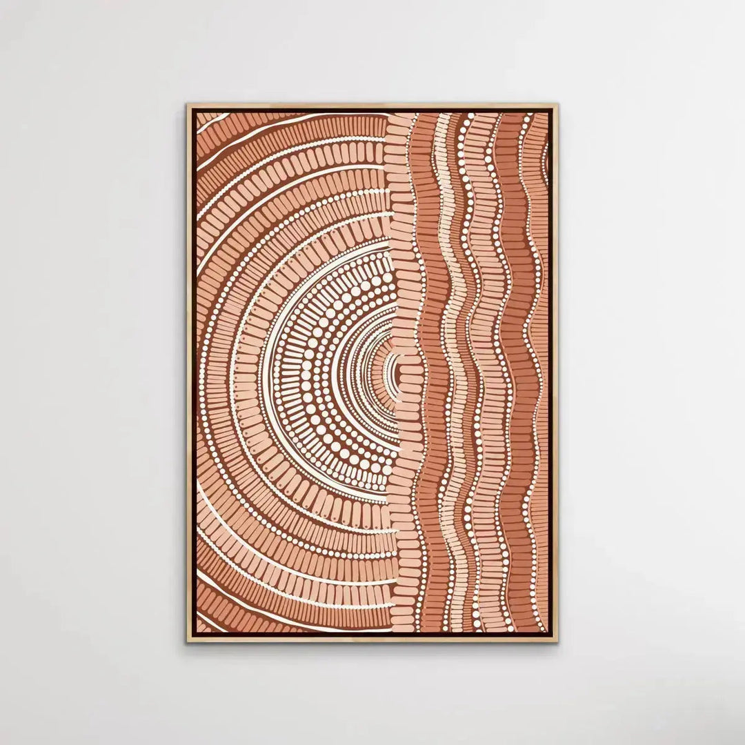 Kaampa Edition Two- Golden- Aboriginal Art Print by Leah Cummins - I Heart Wall Art
