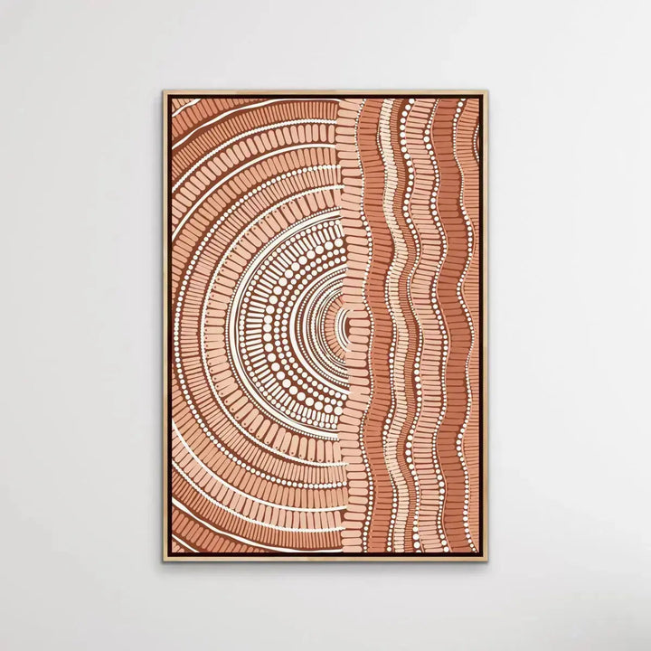 Kaampa Edition Two- Golden- Aboriginal Art Print by Leah Cummins - I Heart Wall Art