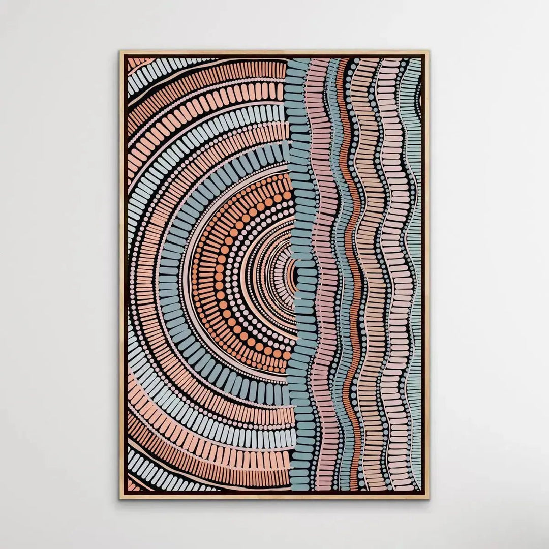 Kaampa Edition Two - Original - Aboriginal Art Print by Leah Cummins - I Heart Wall Art - Poster Print, Canvas Print or Framed Art Print