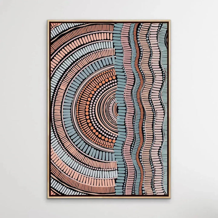 Kaampa Edition Two - Original - Aboriginal Art Print by Leah Cummins - I Heart Wall Art - Poster Print, Canvas Print or Framed Art Print