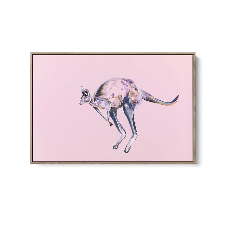 Kangaroo by Lucy Hawkins - Stretched Canvas Print or Framed Fine Art Print - Artwork I Heart Wall Art Australia 