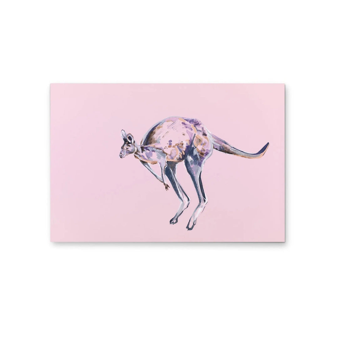 Kangaroo by Lucy Hawkins - Stretched Canvas Print or Framed Fine Art Print - Artwork I Heart Wall Art Australia 