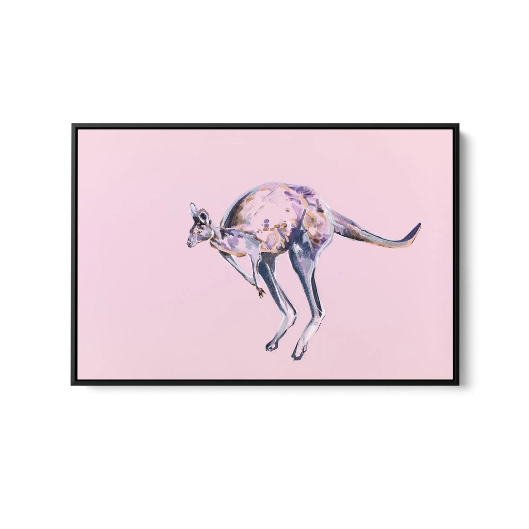 Kangaroo by Lucy Hawkins - Stretched Canvas Print or Framed Fine Art Print - Artwork I Heart Wall Art Australia 