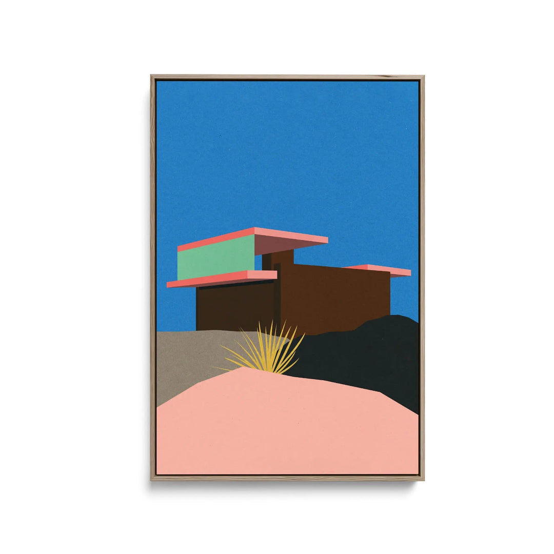 Kaufmann Desert House by Rosi Feist - Stretched Canvas Print or Framed Fine Art Print - Artwork I Heart Wall Art Australia 