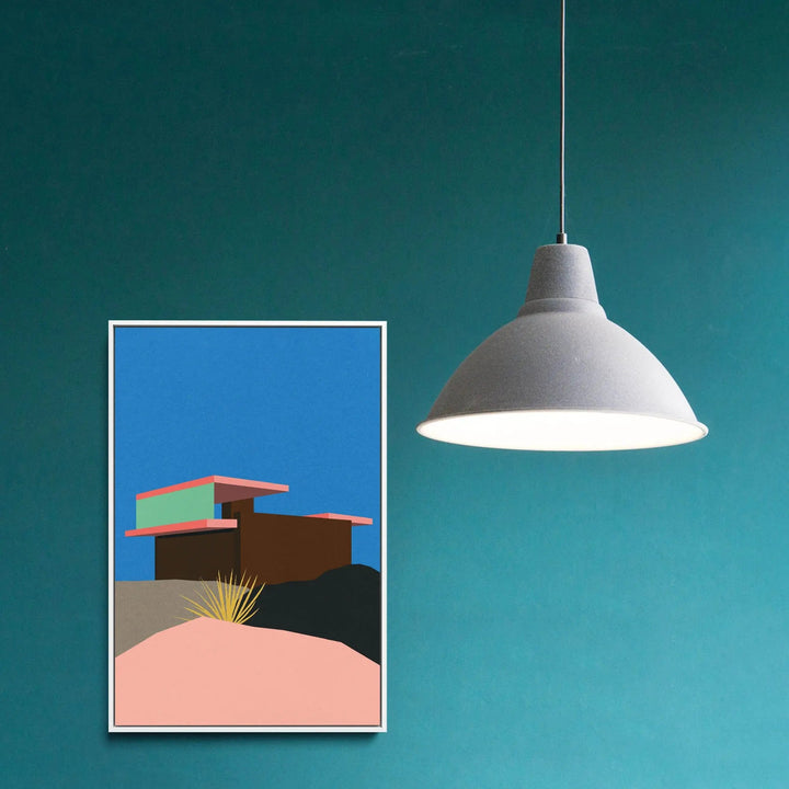 Kaufmann Desert House by Rosi Feist - Stretched Canvas Print or Framed Fine Art Print - Artwork I Heart Wall Art Australia 