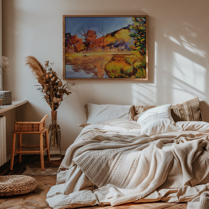 Kayak and Orangetrees - Stretched Canvas, Poster or Fine Art Print I Heart Wall Art