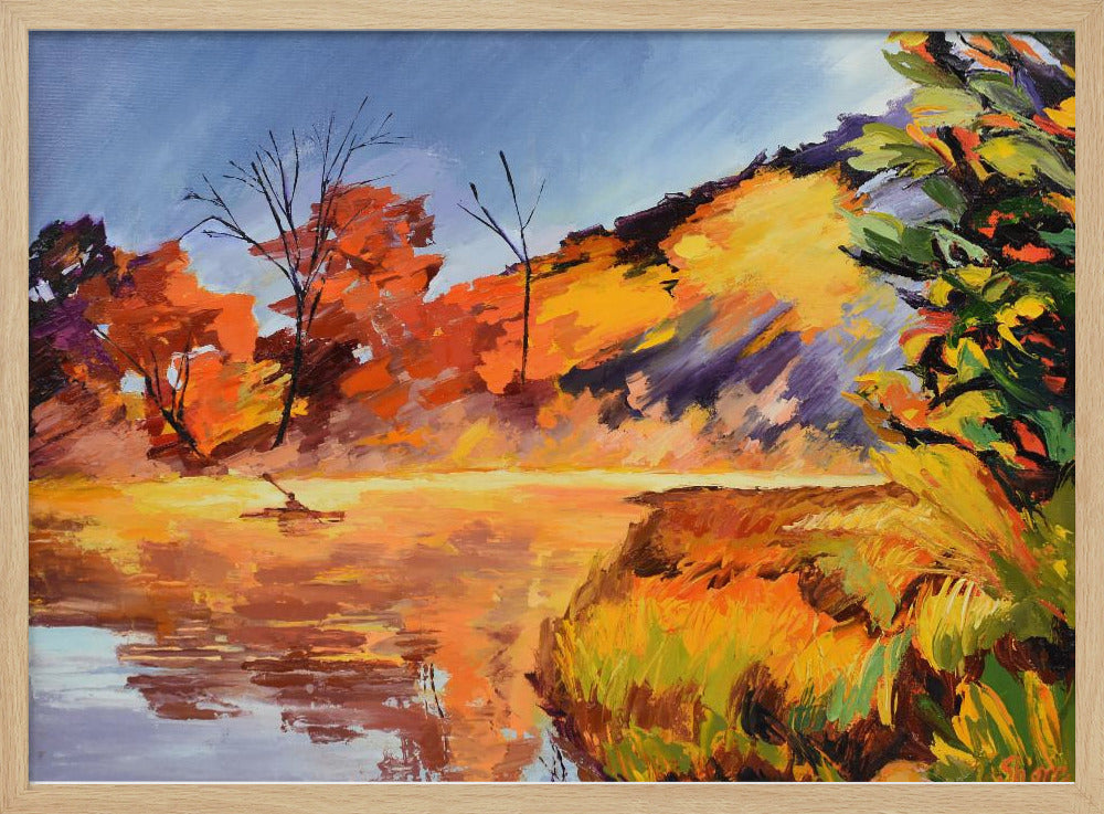 Kayak and Orangetrees - Stretched Canvas, Poster or Fine Art Print I Heart Wall Art