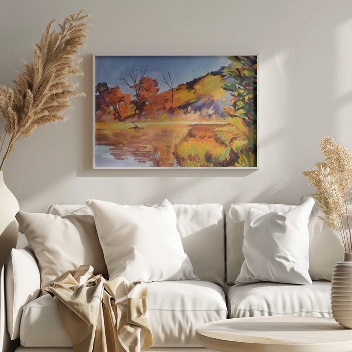 Kayak and Orangetrees - Stretched Canvas, Poster or Fine Art Print I Heart Wall Art