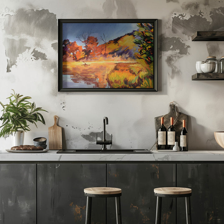 Kayak and Orangetrees - Stretched Canvas, Poster or Fine Art Print I Heart Wall Art