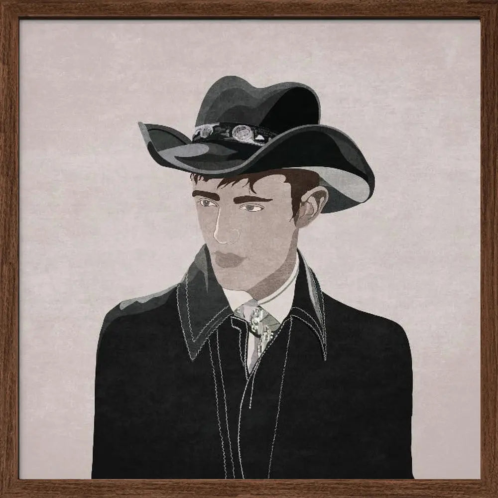 Kibar Cowboy - Square Stretched Canvas, Poster or Fine Art Print I Heart Wall Art
