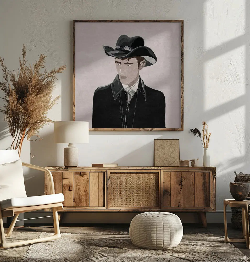 Kibar Cowboy - Square Stretched Canvas, Poster or Fine Art Print I Heart Wall Art
