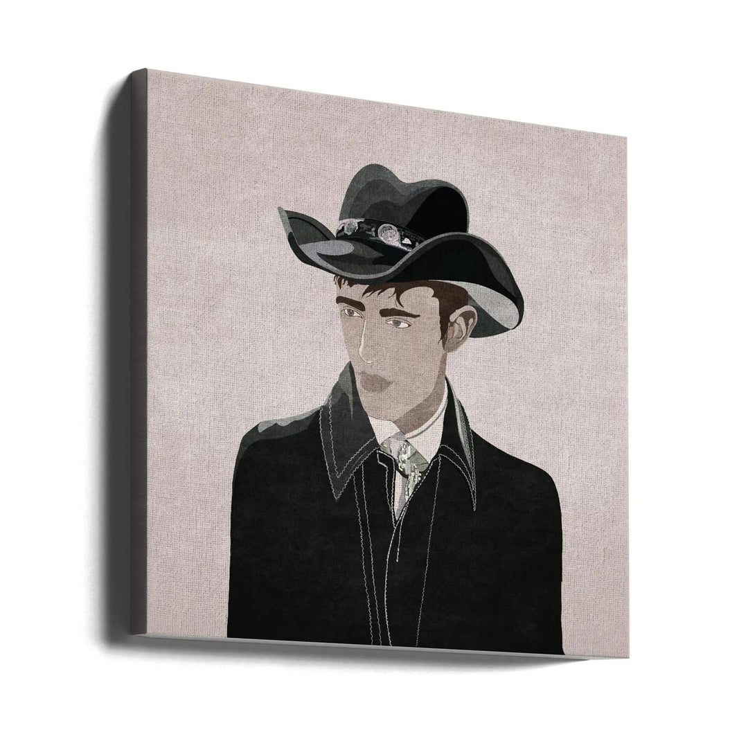 Kibar Cowboy - Square Stretched Canvas, Poster or Fine Art Print I Heart Wall Art