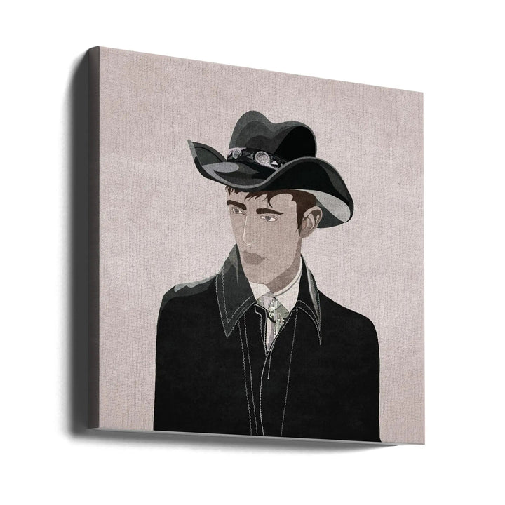 Kibar Cowboy - Square Stretched Canvas, Poster or Fine Art Print I Heart Wall Art