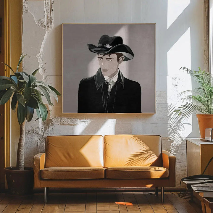 Kibar Cowboy - Square Stretched Canvas, Poster or Fine Art Print I Heart Wall Art