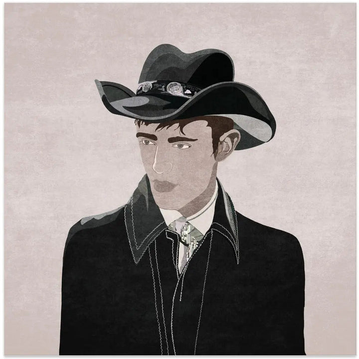 Kibar Cowboy - Square Stretched Canvas, Poster or Fine Art Print I Heart Wall Art