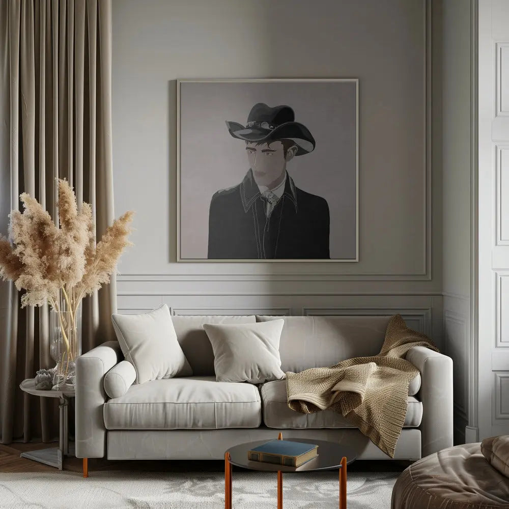 Kibar Cowboy - Square Stretched Canvas, Poster or Fine Art Print I Heart Wall Art