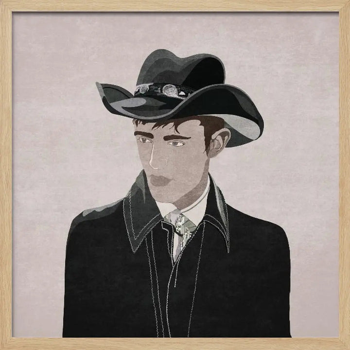 Kibar Cowboy - Square Stretched Canvas, Poster or Fine Art Print I Heart Wall Art
