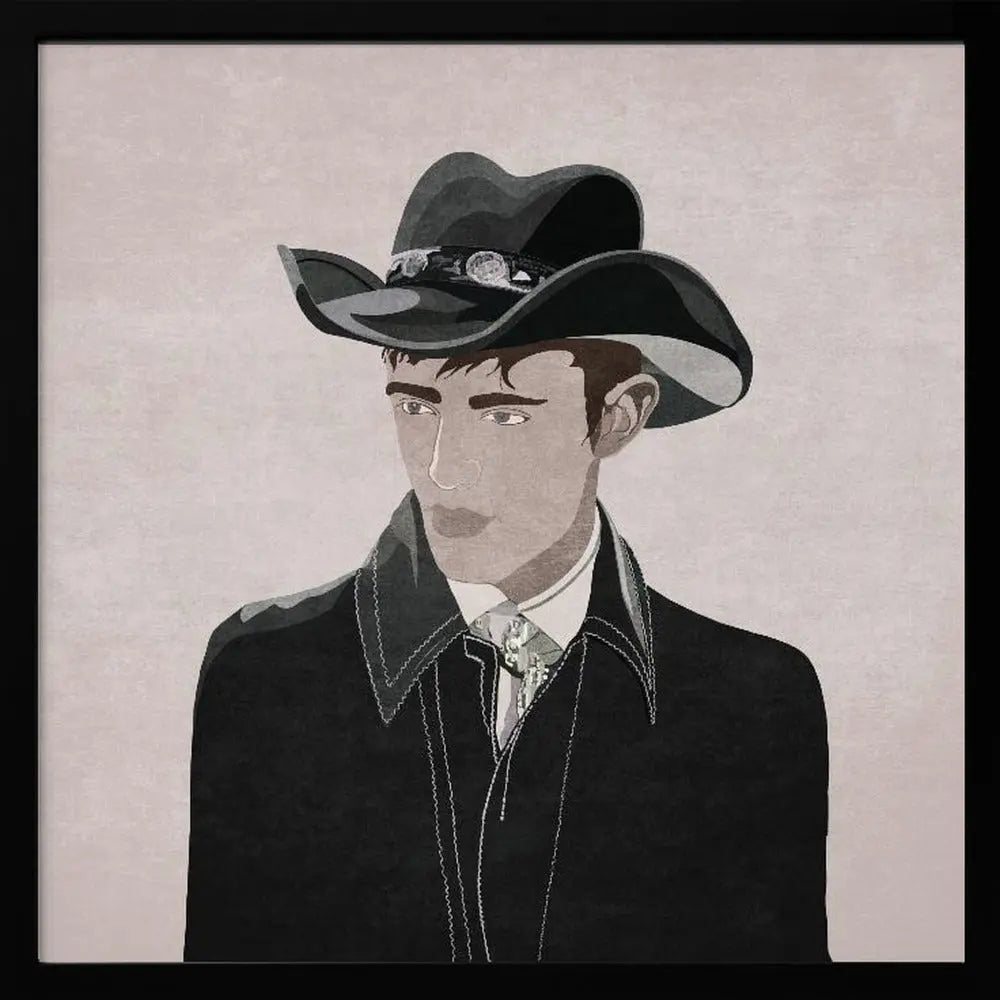 Kibar Cowboy - Square Stretched Canvas, Poster or Fine Art Print I Heart Wall Art