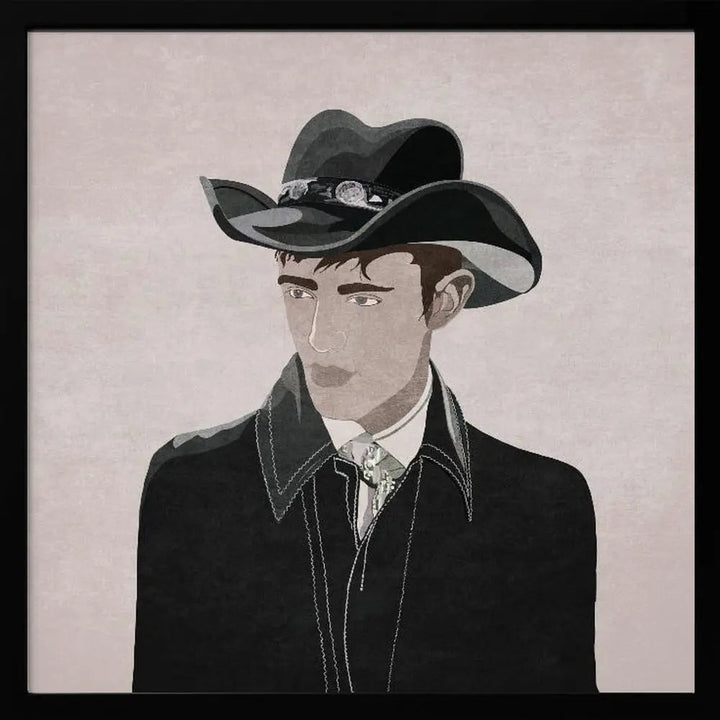Kibar Cowboy - Square Stretched Canvas, Poster or Fine Art Print I Heart Wall Art