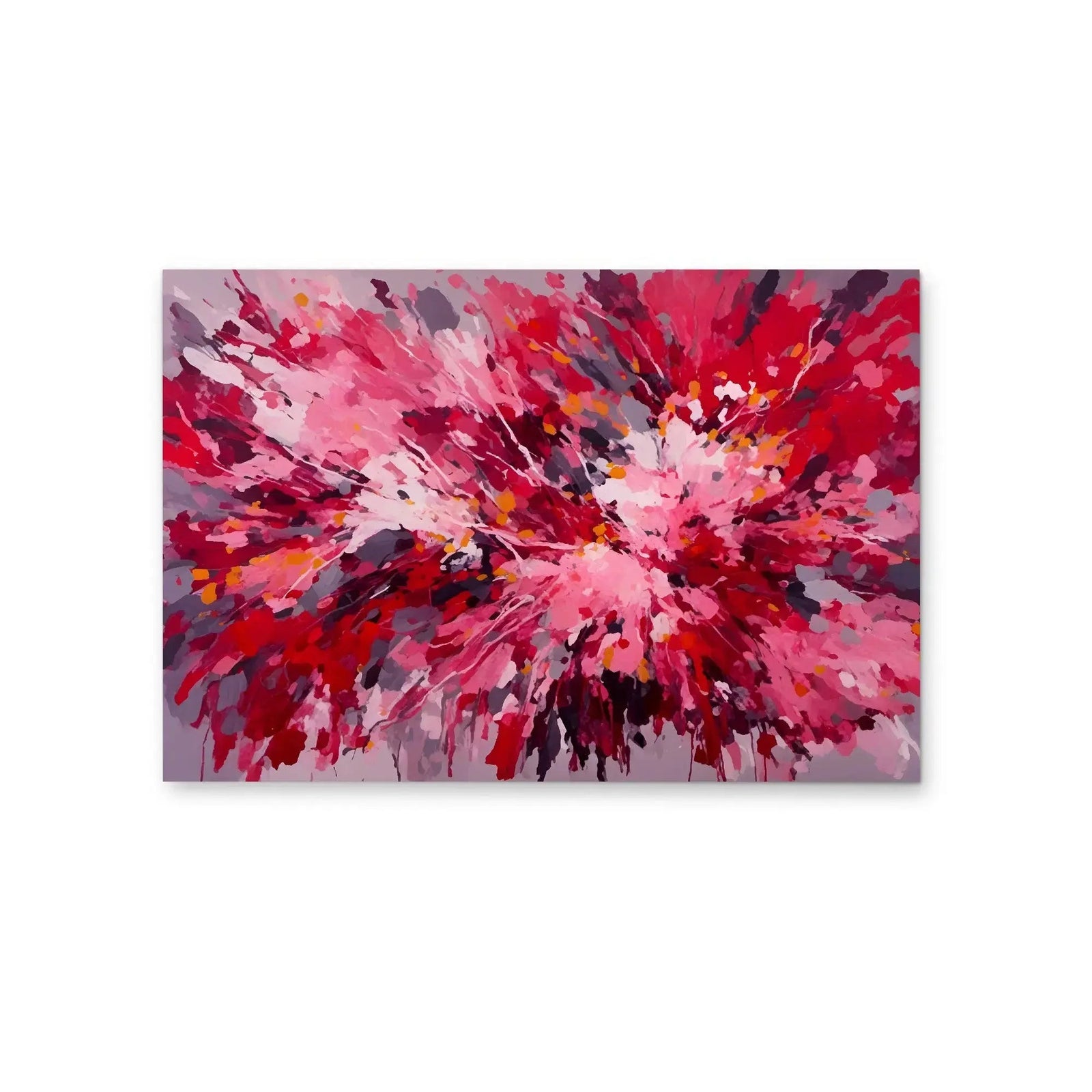 Kind Hearted - Red Abstract Floral Stretched Canvas Print or Framed Fine Art Print - Artwork I Heart Wall Art Australia
