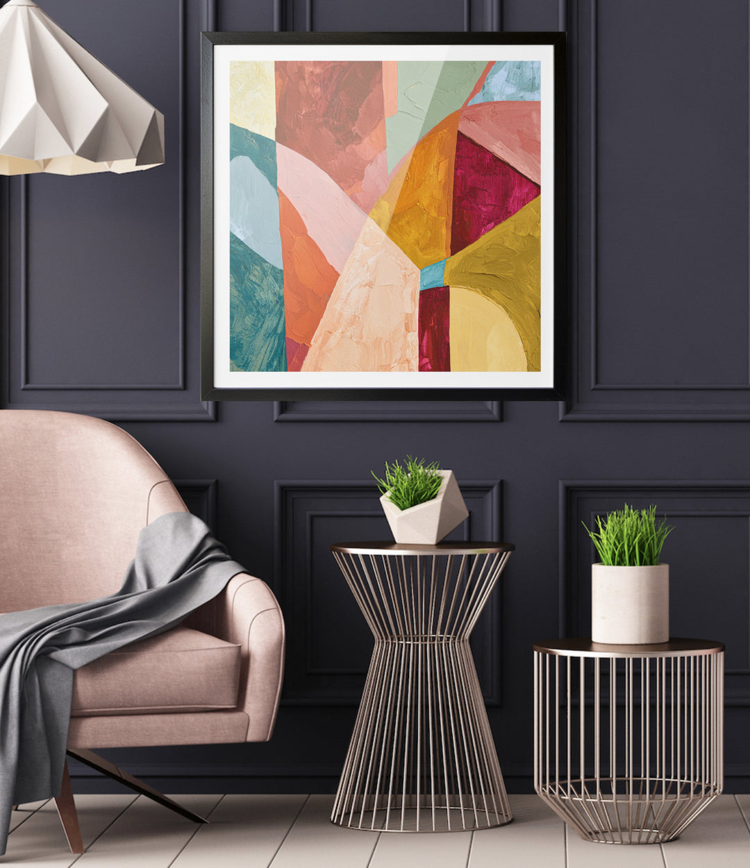 Kinetic Colorway by IHeartStudio - Colourful Geometric Canvas Print