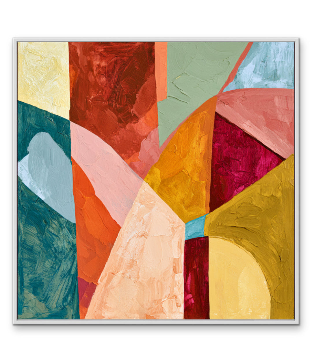 Kinetic Colorway by IHeartStudio - Colourful Geometric Canvas Print