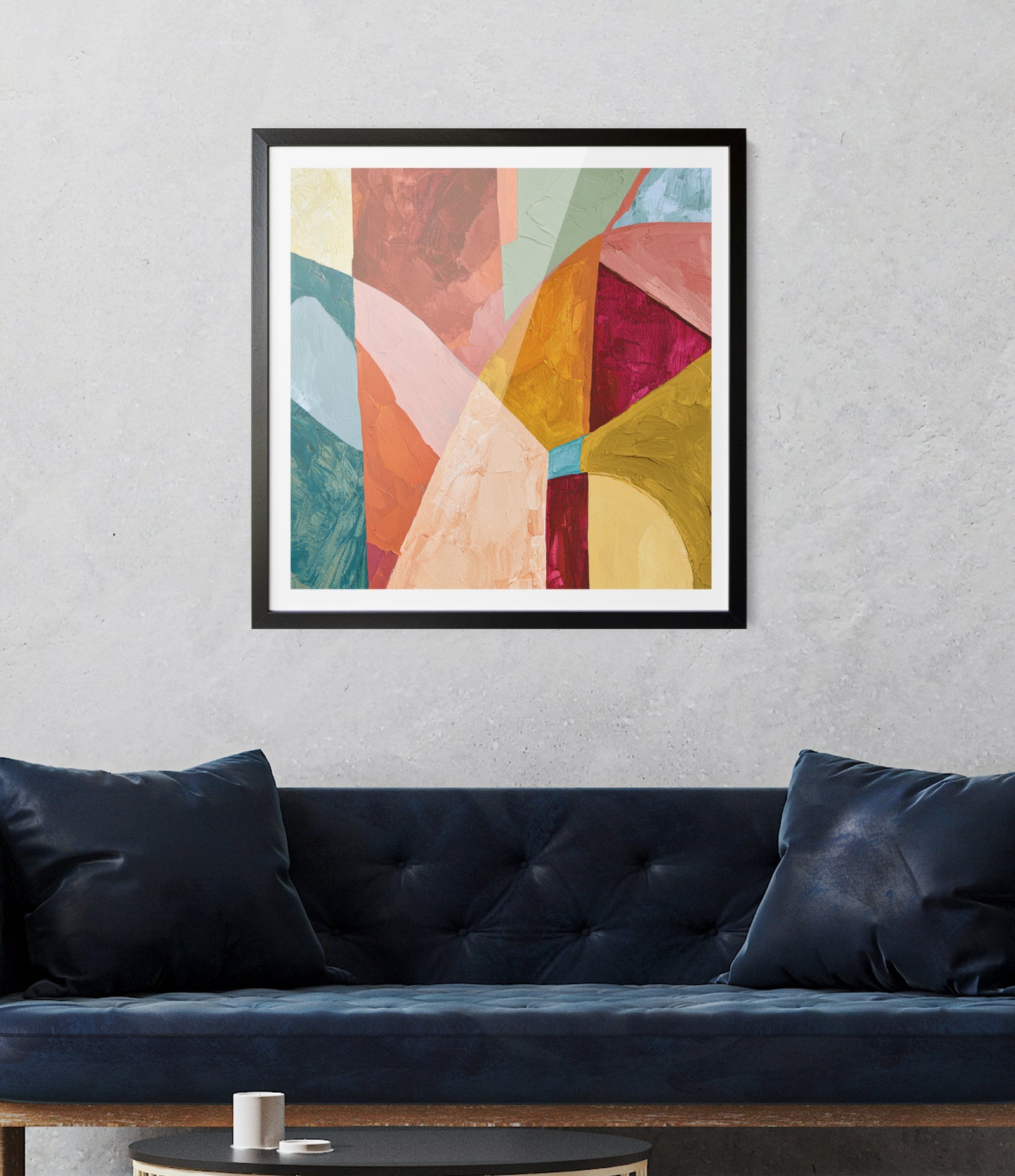 Kinetic Colorway by IHeartStudio - Colourful Geometric Canvas Print