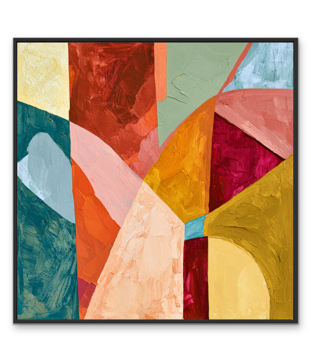 Kinetic Colorway by IHeartStudio - Colourful Geometric Canvas Print