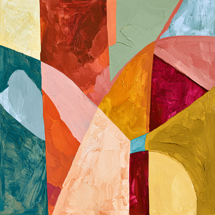 Kinetic Colorway by IHeartStudio - Colourful Geometric Canvas Print