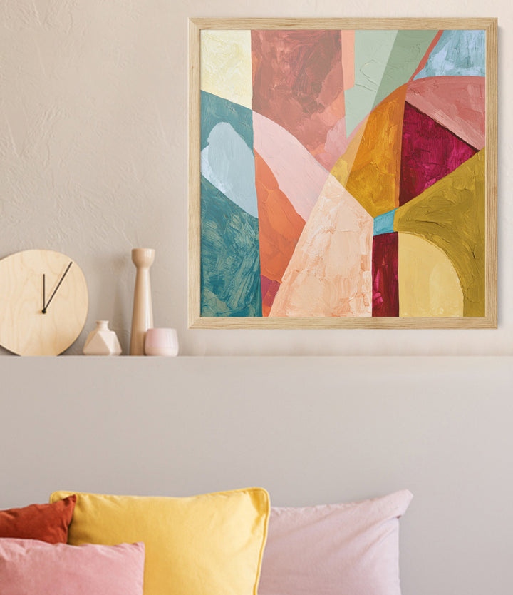 Kinetic Colorway by IHeartStudio - Colourful Geometric Canvas Print