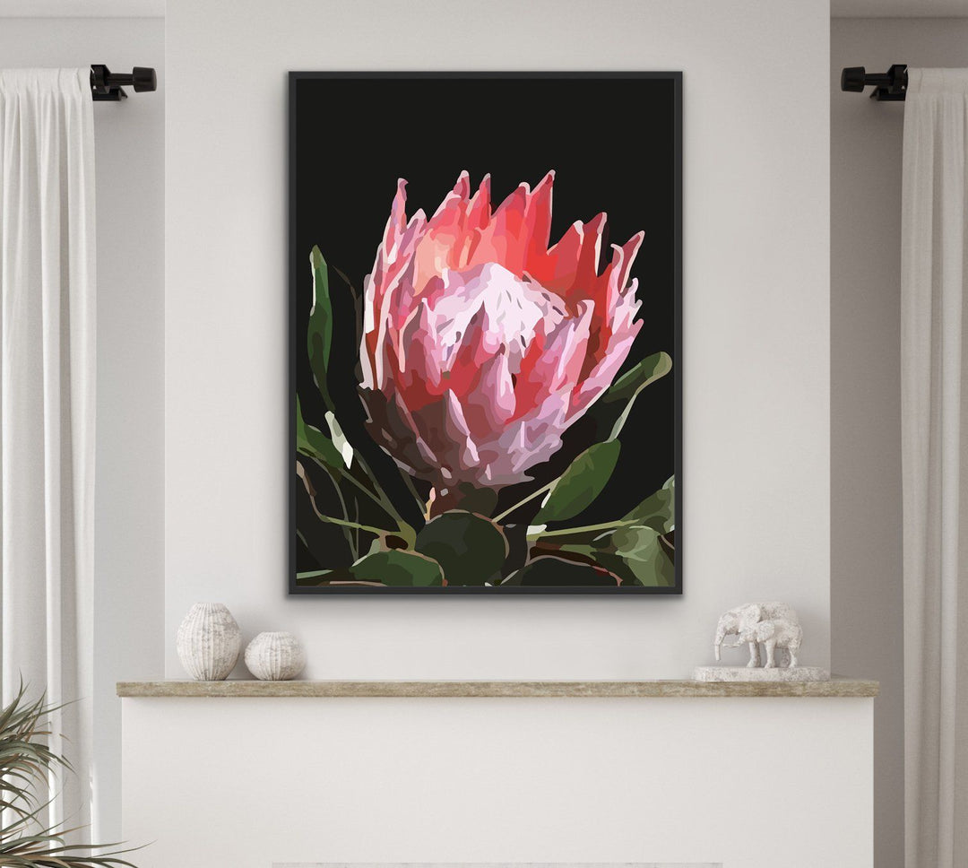 King Of The Blooms - Protea Floral Print on Canvas or Paper - I Heart Wall Art