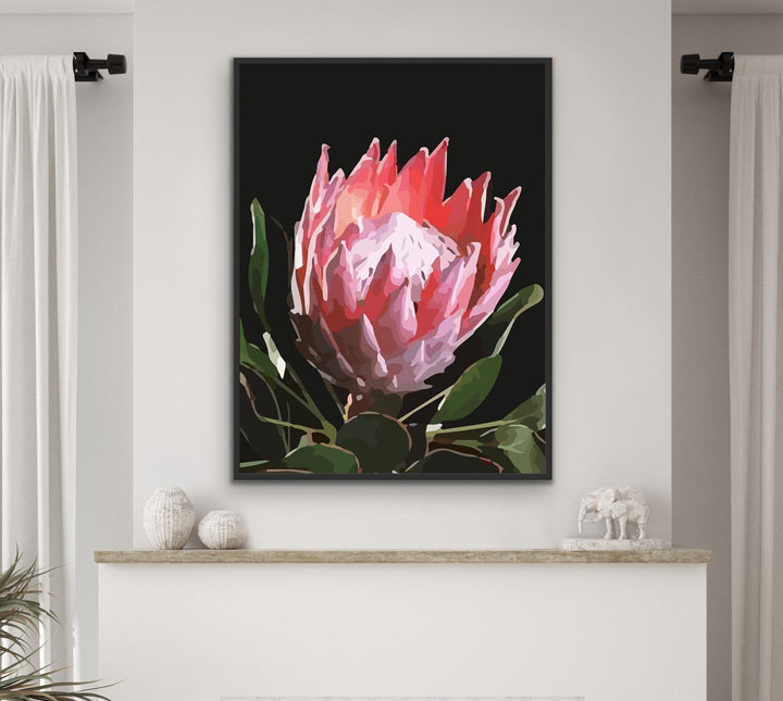 King Of The Blooms - Protea Floral Print on Canvas or Paper - I Heart Wall Art