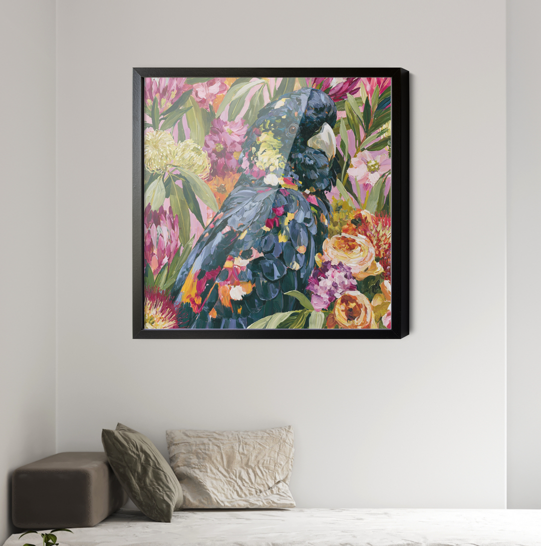 King Of The Bush by IHeartStudio - Australiana Black Cockatoo Canvas And Art Print