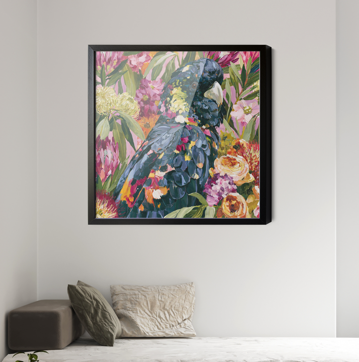 King Of The Bush by IHeartStudio - Australiana Black Cockatoo Canvas And Art Print
